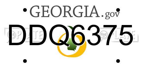 DDQ6375 Georgia License Plate