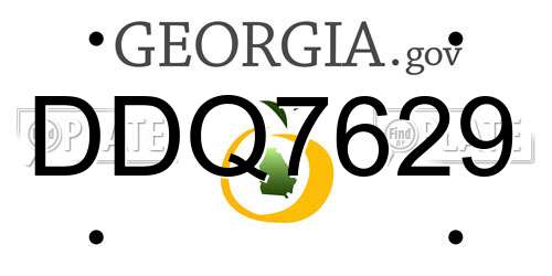 DDQ7629 Georgia License Plate
