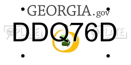 DDQ76D Georgia License Plate