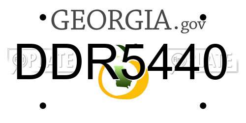 DDR5440 Georgia License Plate