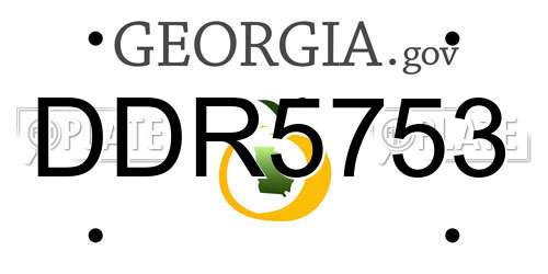 DDR5753 Georgia License Plate