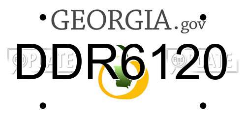 DDR6120 Georgia License Plate