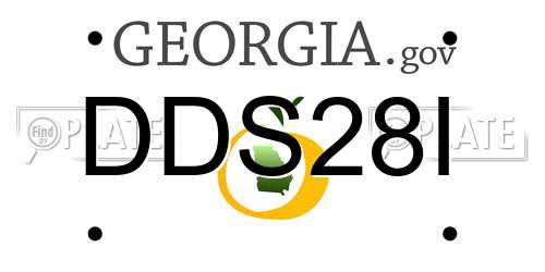 DDS28I Georgia License Plate