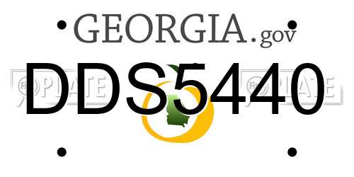 DDS5440 Georgia License Plate
