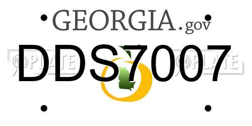 DDS7007 Georgia License Plate