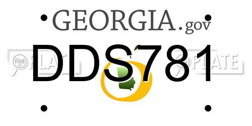 DDS781 Georgia License Plate