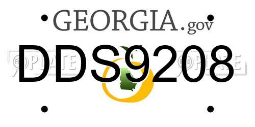DDS9208 Georgia License Plate