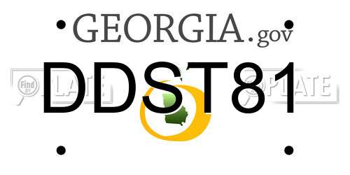 DDST81 Georgia License Plate