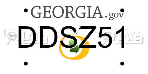 DDSZ51 Georgia License Plate