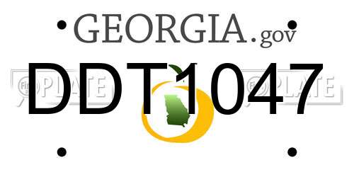 DDT1047 Georgia License Plate