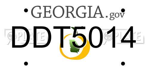 DDT5014 Georgia License Plate