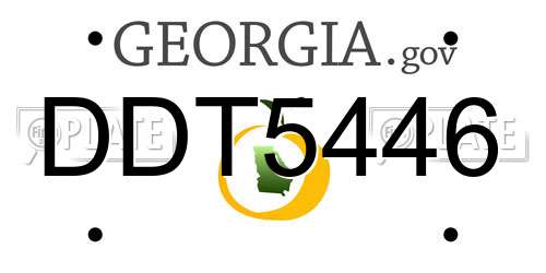 DDT5446 Georgia License Plate