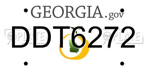 DDT6272 Georgia License Plate
