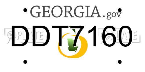 DDT7160 Georgia License Plate