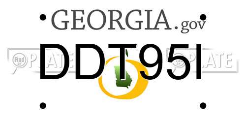 DDT95I Georgia License Plate