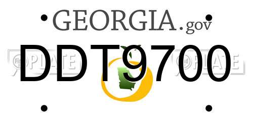DDT9700 Georgia License Plate