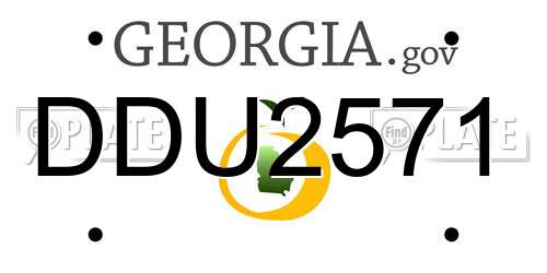 DDU2571 Georgia License Plate