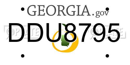 DDU8795 Georgia License Plate