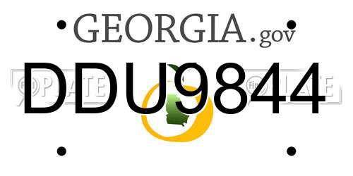 DDU9844 Georgia License Plate