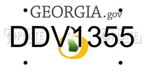 DDV1355 Georgia License Plate