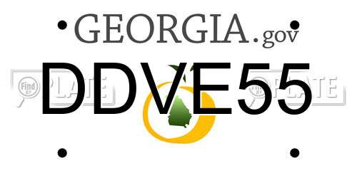DDVE55 Georgia License Plate