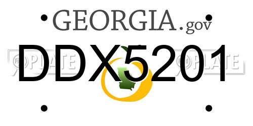 DDX5201 Georgia License Plate