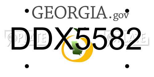 DDX5582 Georgia License Plate