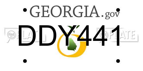 DDY441 Georgia License Plate
