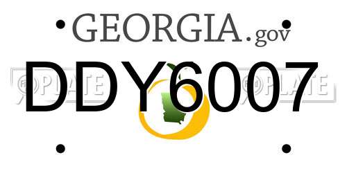DDY6007 Georgia License Plate