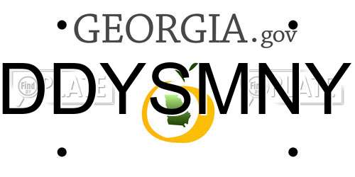 DDYSMNY Georgia License Plate