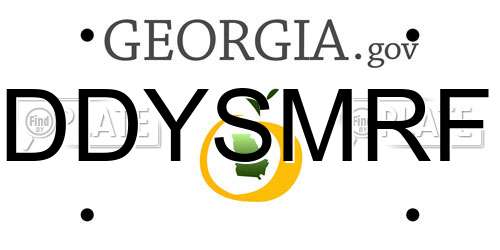 DDYSMRF Georgia License Plate