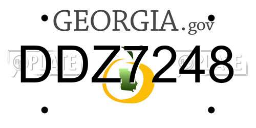 DDZ7248 Georgia License Plate