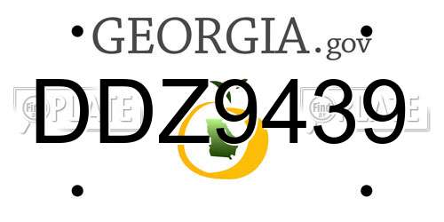 DDZ9439 Georgia License Plate