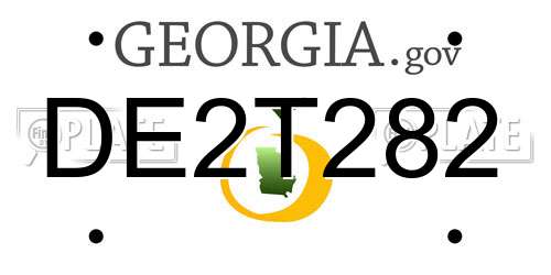 DE2T282 Georgia License Plate