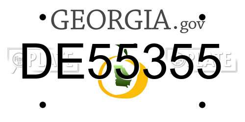 DE55355 Georgia License Plate