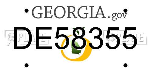 DE58355 Georgia License Plate