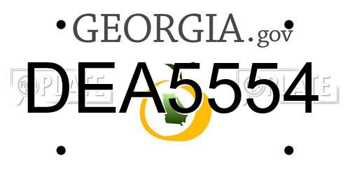 DEA5554 Georgia License Plate