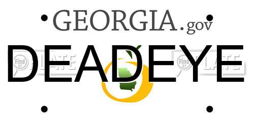DEADEYE Georgia License Plate