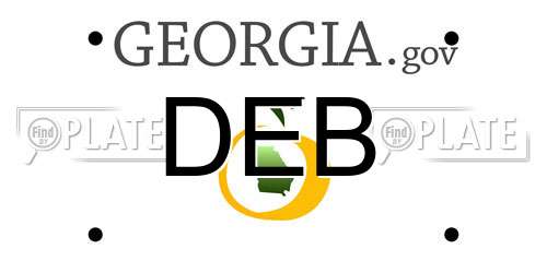 DEB Georgia License Plate