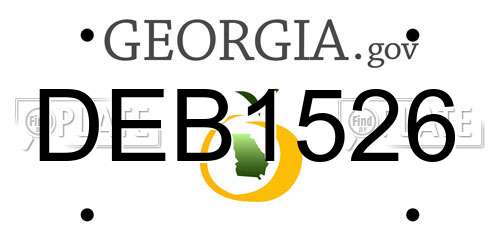 DEB1526 Georgia License Plate