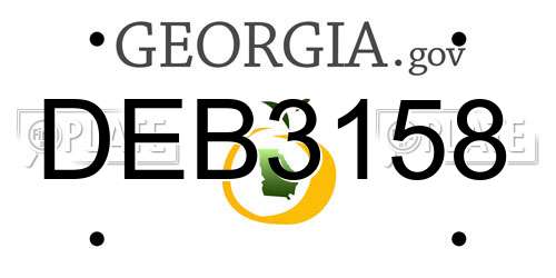 DEB3158 Georgia License Plate