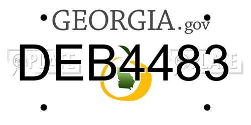 DEB4483 Georgia License Plate