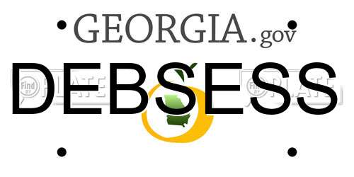 DEBSESS Georgia License Plate