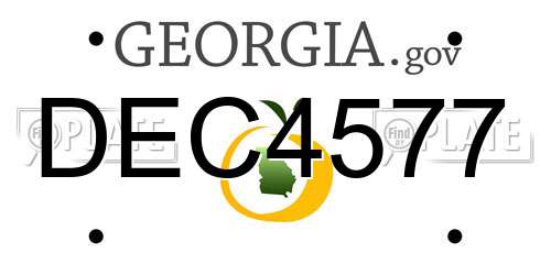 DEC4577 Georgia License Plate