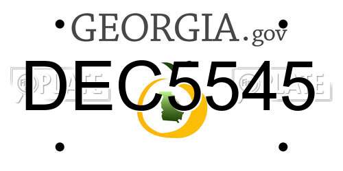 DEC5545 Georgia License Plate