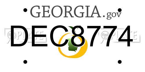 DEC8774 Georgia License Plate