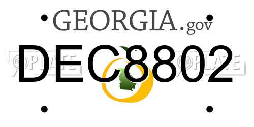 DEC8802 Georgia License Plate