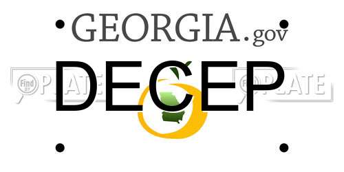 DECEP Georgia License Plate