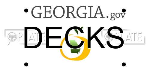 DECKS Georgia License Plate