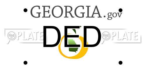 DED Georgia License Plate